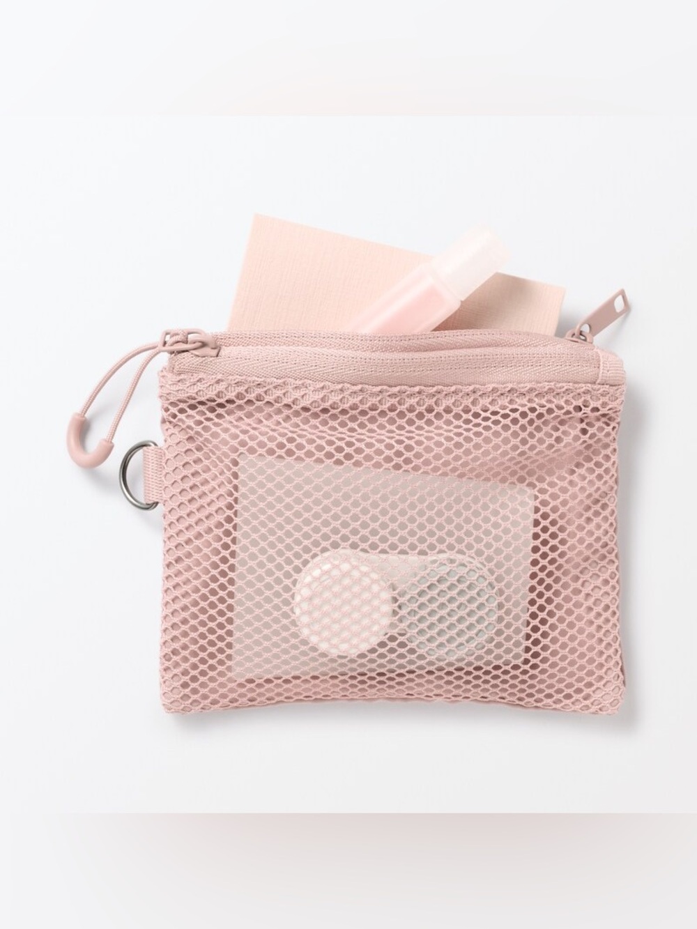 💎 MUJI Polyester Two Zipper Case_Small_Color: Pink_NWT 💎 - Picture 5 of 6
